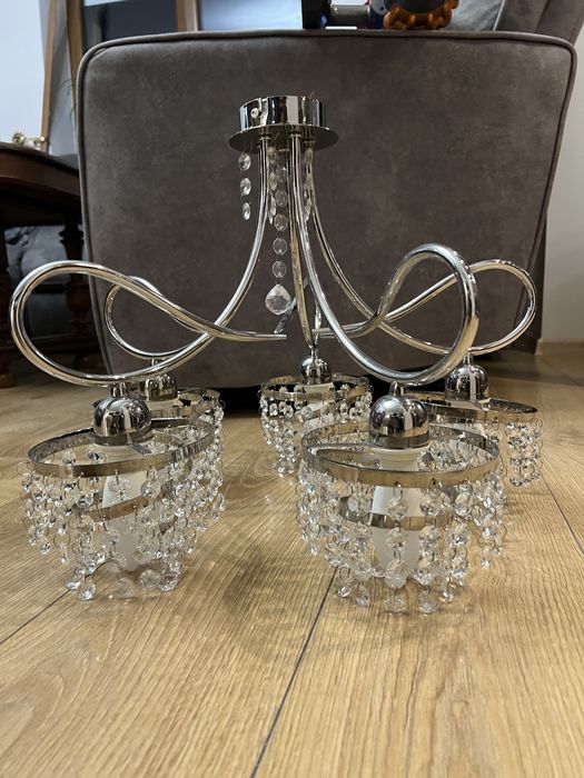 Żyrandol kryształy 5 ramienny