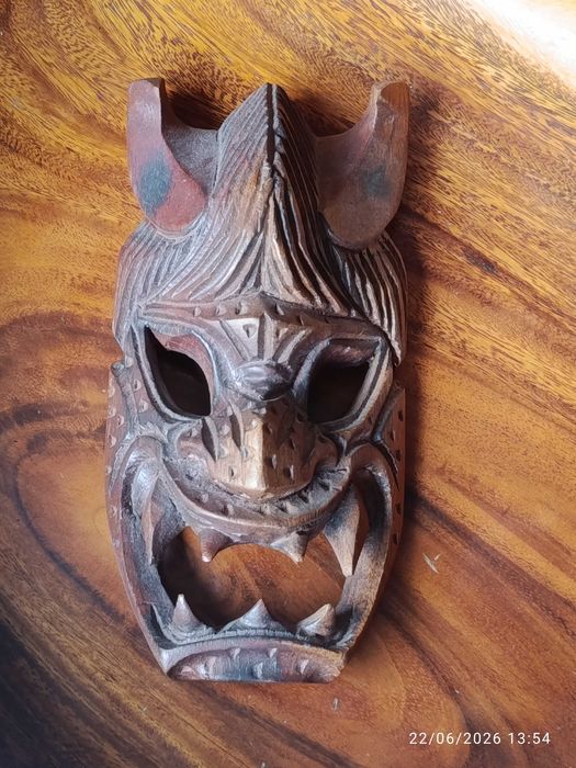 Estátua antiga do deus Tiki Kanaloa  - Madeira Indonésia 20,5 cm
