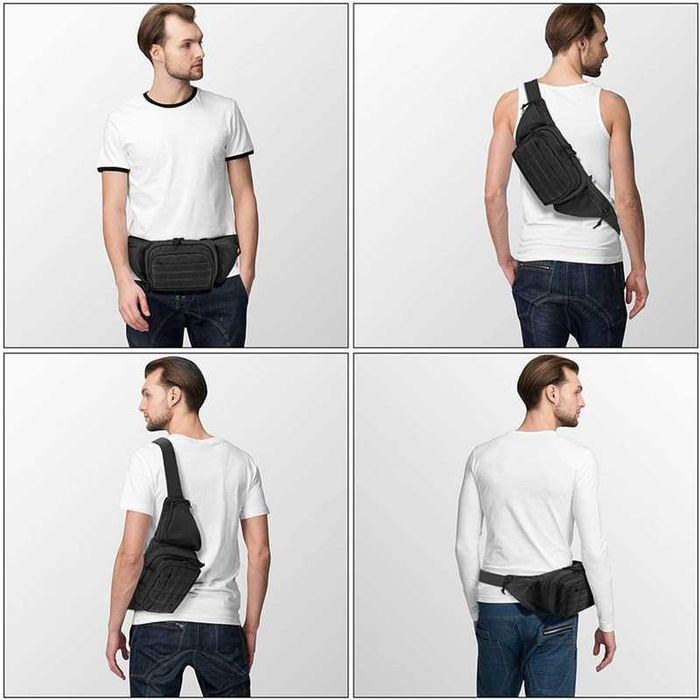 Тактическая сумка-кобура на пояс бананка с MOLLE велкропанелью