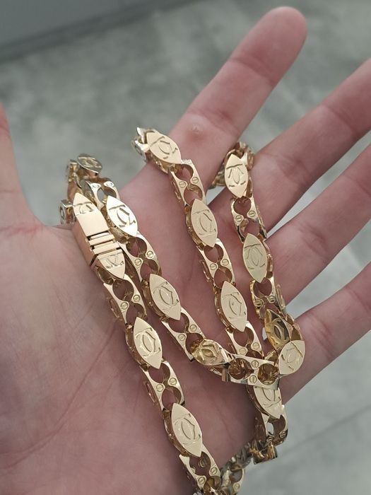 Złoty łańcuszek splot CARTIER 585