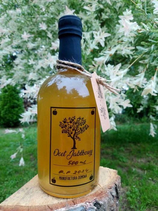 Ocet jabłkowy długofermentowany, żywy