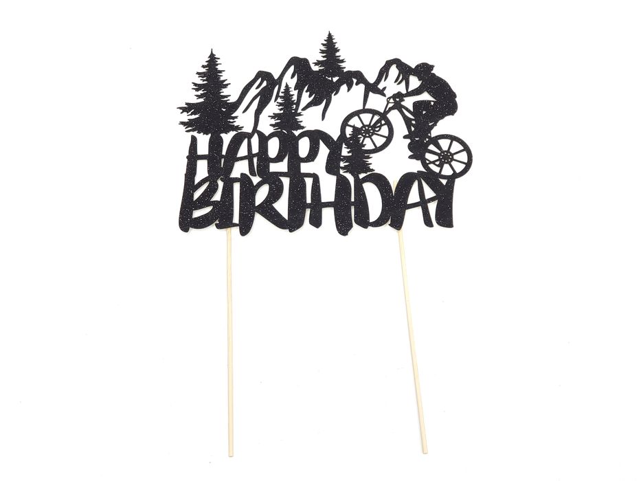 Czarny Toper na prezent urodziny dla rowerzysty kolarza rower impreza