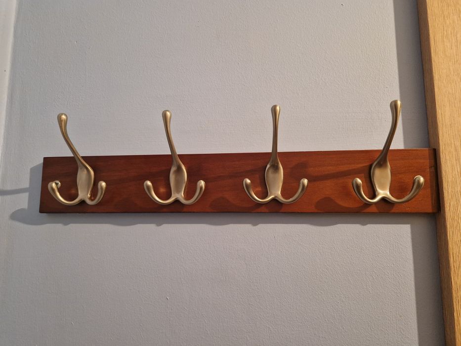 Zestaw przedpokój wieszak i lustro brązowe eleganckie home decor