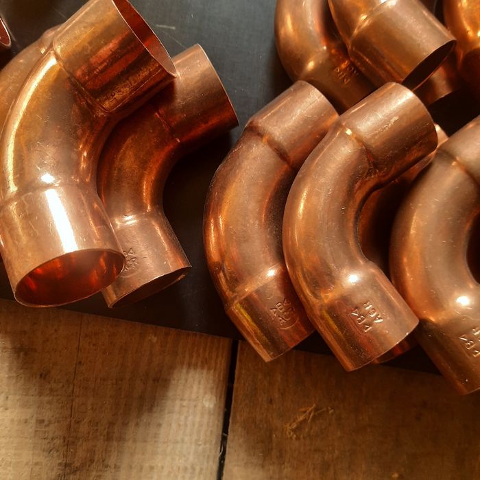 Сантехнічні Мідні коліна, перехідники,  трійники