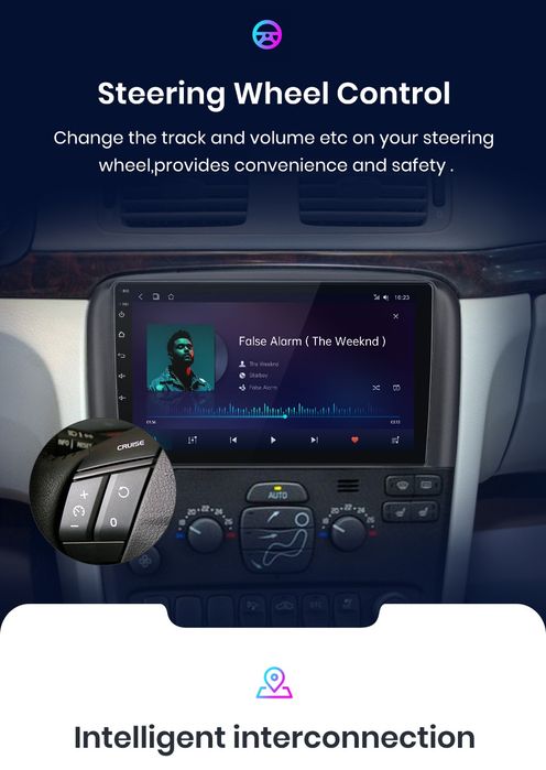 Rádio 9" android Volvo S80 de 1998 a 2006 CARPLAY WIFI GPS Novo