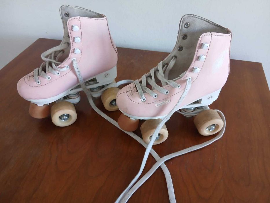 Patins Oxelo Quad 100 Júnior - Rosa - Tam. 33