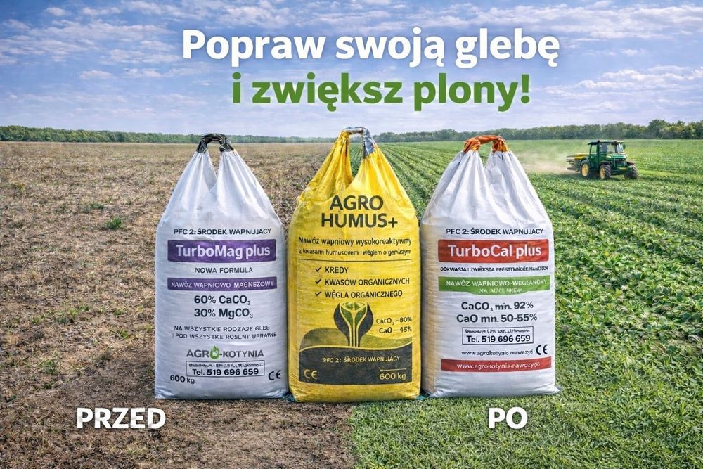 Wapno TurboMag Magnezowe Granulowane    KREDA CZARNA Ekologiczne.