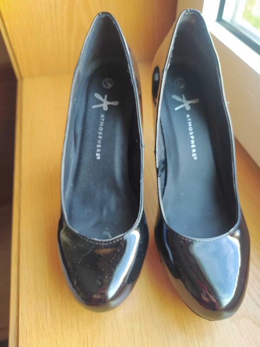 Sapato alto, preto, Nº 38
