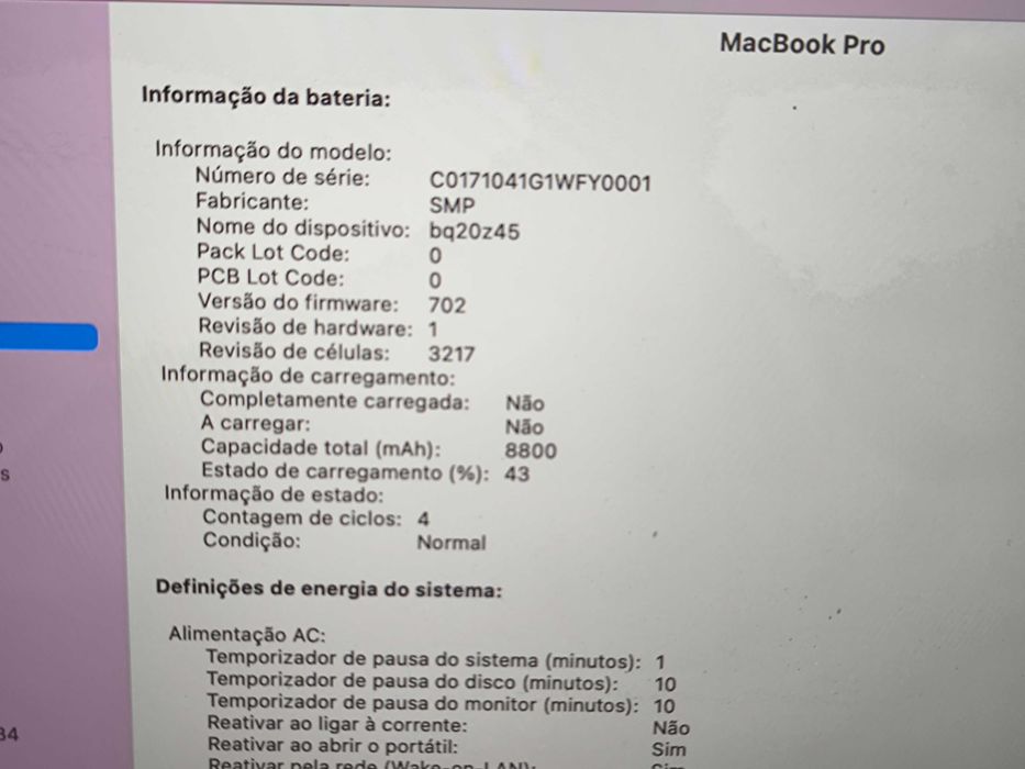 Apple Macbook Pro 15” i7 256GB 16GB Retina AMD Radeon # bateria NOVA