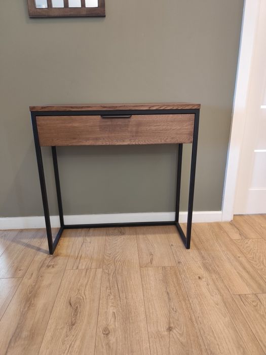 Konsola loft dębowa, toaletka z szufladą, dostępna od ręki
