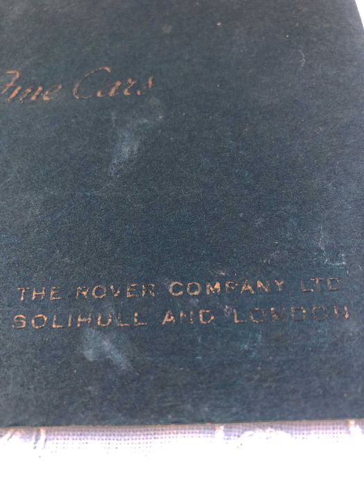 Rover Brochure - Sports Saloon 1947