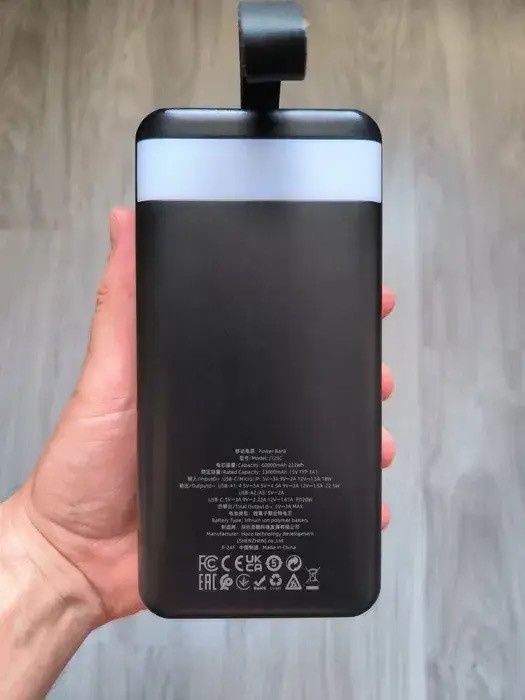 Павербанк hoco 60000mAh(22.5w) Швидка зарядка.фонарік