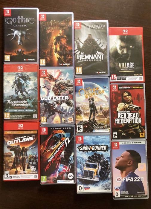 Nintendo Switch: Ведьмак Дикая Охота, Divinity Original Sin, Super Mario Odyssey, Animal Crossing, Disco Elysium Cyberpunk 2077, Red Dead Redemption