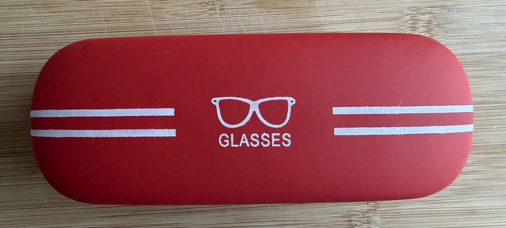 2xCzerwone twarde etui na okulary | Futerał ochronny