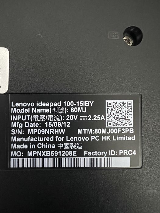 Lenovo ideapad 100-15iby