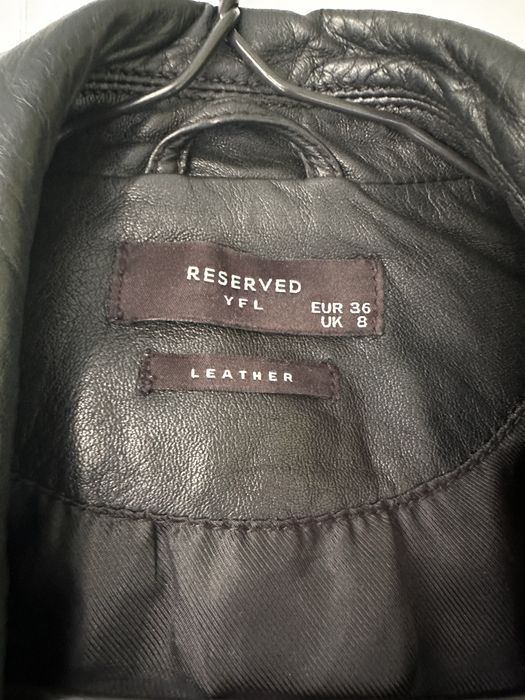 Шкіряна куртка косуха reserved байкерська натуральна шкіра