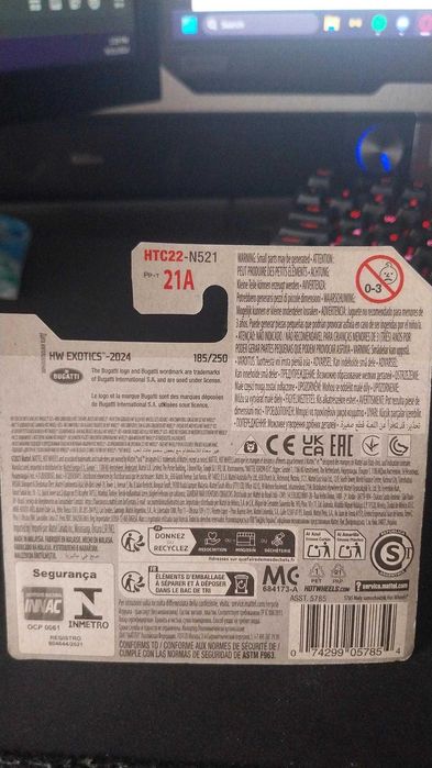 Hot wheels Bugatti Bolide amarelo 185/250