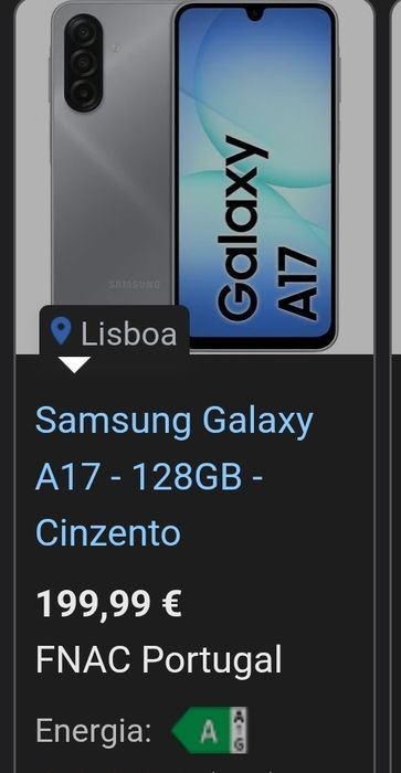 Samsung A17 128GB  Troco Por IPhone