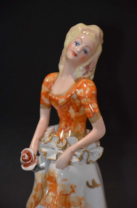 Porcelana figurka 2 do kolekcji Roceram Alba Iulia Rumunia 24,5cm