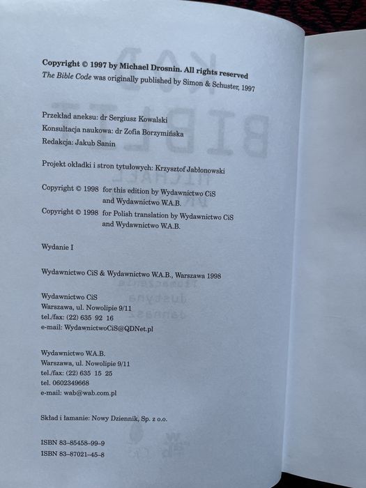 Kod biblii Micheal Drosnin