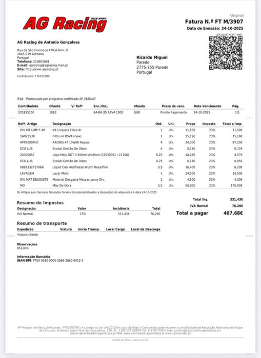 Aprilia RSV4 Só com 8536 kms Race Pack