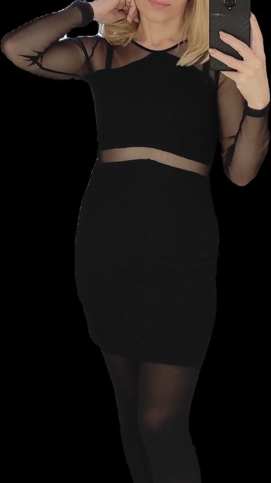 Чорна коктельна сукня 36р., s