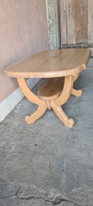 Masywna Ława Dębowa Dwublatowa