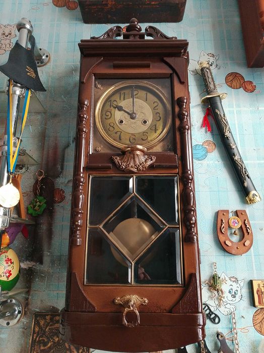 Часы настенные старинные GUSTAV BECKER Германия антиквариат EXCLUSIVE