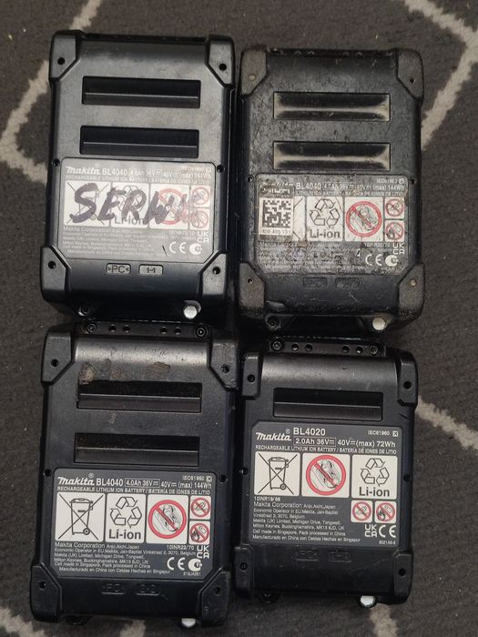 Продам батарею makita 40 в 4а і 2а