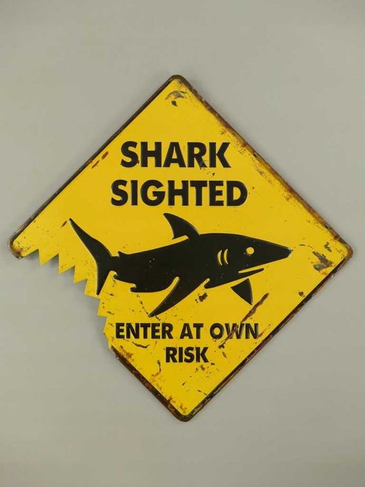 Metalowy plakat szyld REKIN SHARK