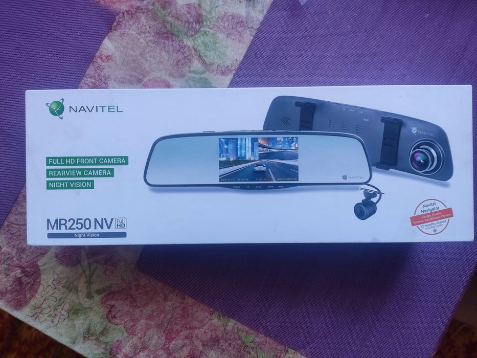 Відеореєстратор з кемерою заднього виду navitel mr250 новий