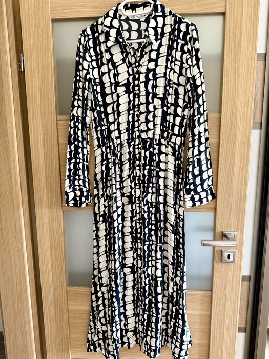 Sukienka zara szmizjerka boho print