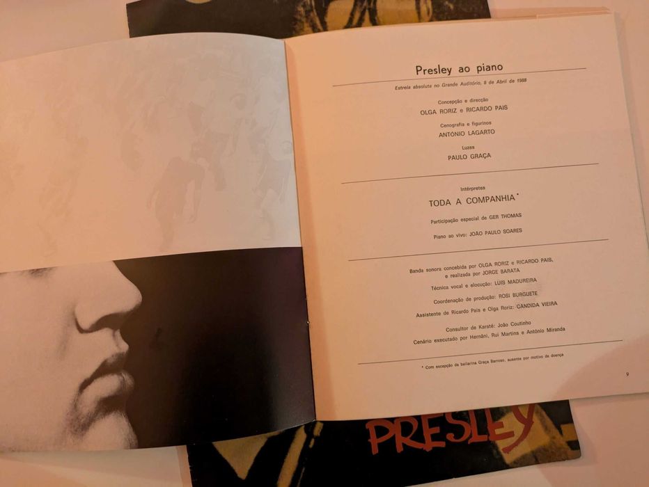 Presley ao Piano - 3.º Programa c/ Separata, Ballet Gulbenkian 1987/88