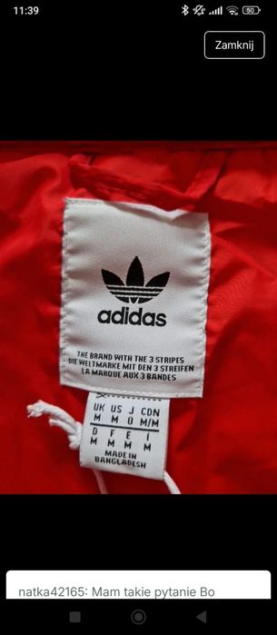 Kurtka adidas M nowa