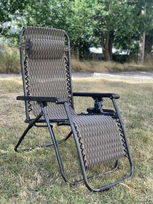 Польский шезлонг лежак для дома, пляжа крісло, розкладушка