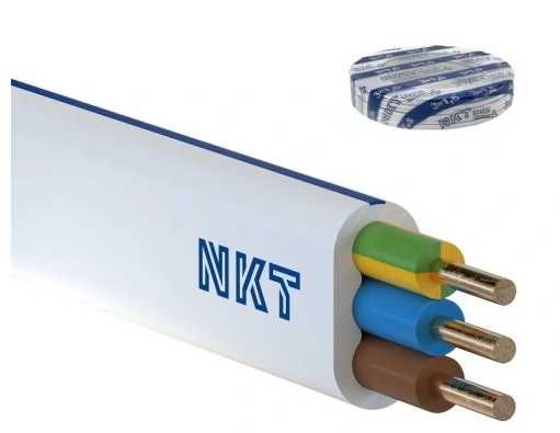 Przewód NKT Instal + YDYp 3x1,5 / 3x2,5 Płaski 4x1,5 Kabel YDYpżo