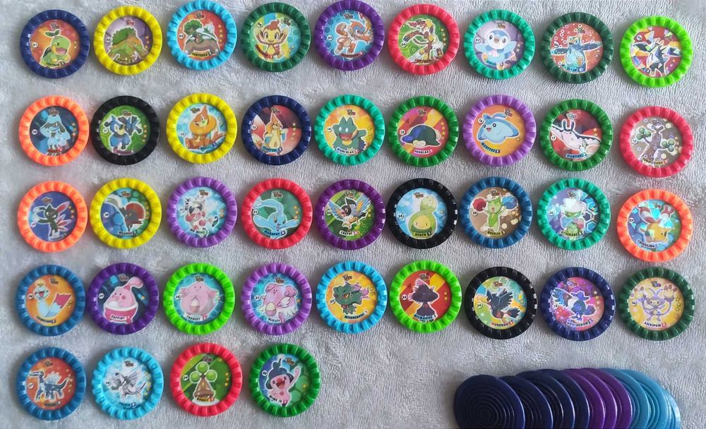 Coleção Tazos ROKS Pokémon – 170/180 unidades (MINT)