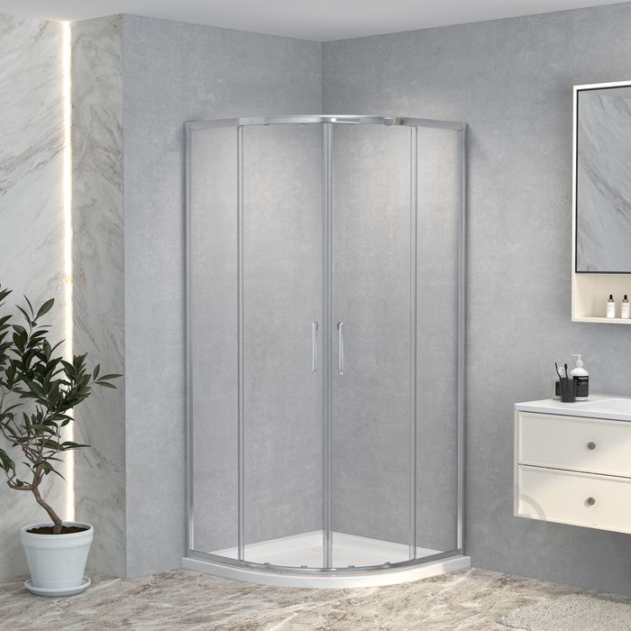 Душове огородження EGO напівкруг розсув. PURE 90х90х190 см