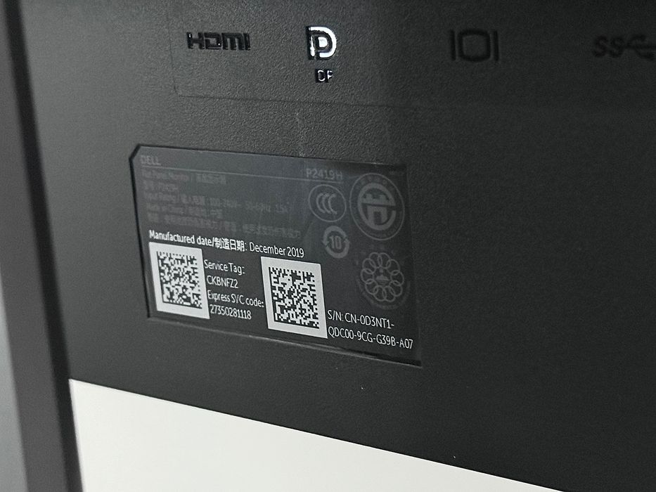 Sprzedam monitor Dell P2419H w bardzo dobrym stanie