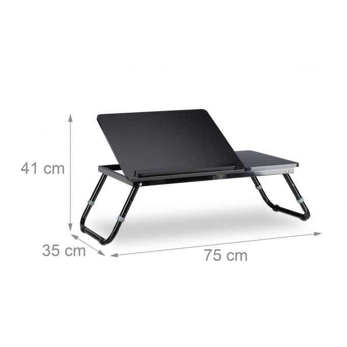Stolik pod laptopa czarny 60x35cm