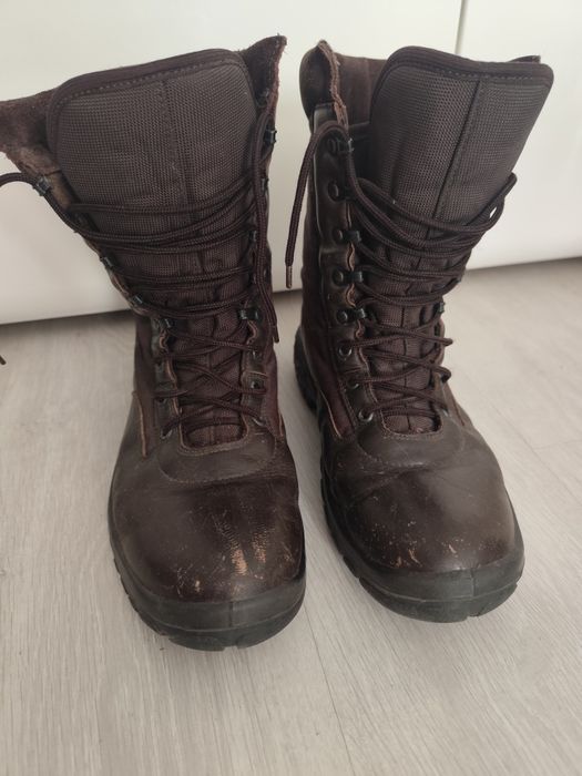 Buty wojskowe taktyczne koszarowe PROTEKTOR GROM Skórzane Brązowe