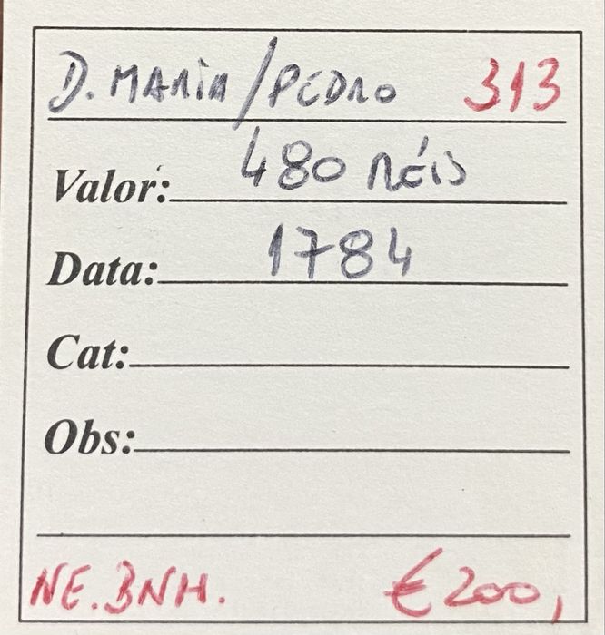 Moeda 480 Reis D MARIA/PEDRO 1784