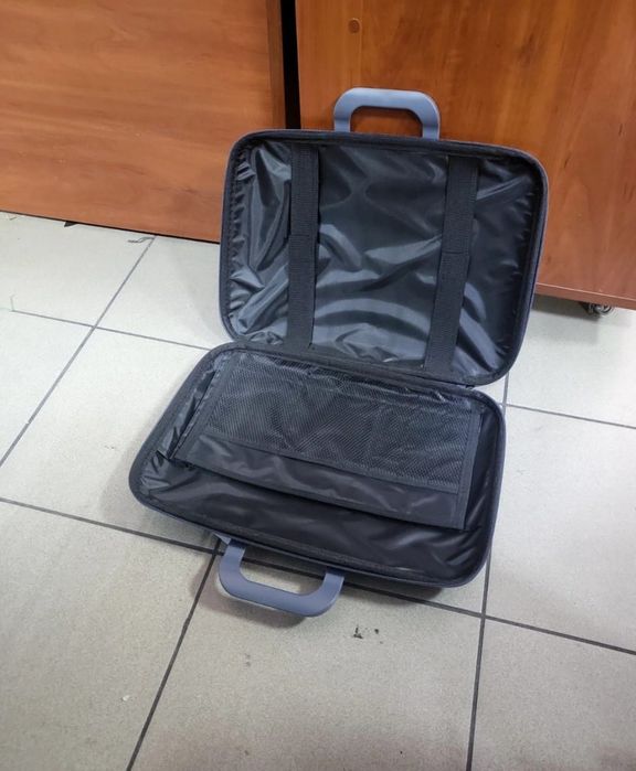 Szara torba na dokumenty, laptop 15,6 cala