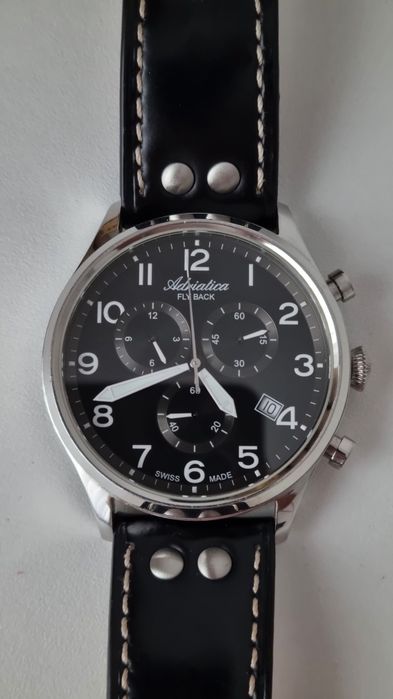 Zegarek Adriatica Fly Back Swiss Made  Model 8267.G10.7 Idealny stan. 100% Sprawny.