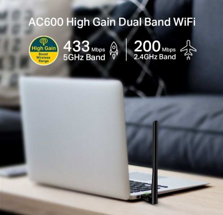 Быстрый двухдиапазонный адаптер для стабильного Wi-Fi