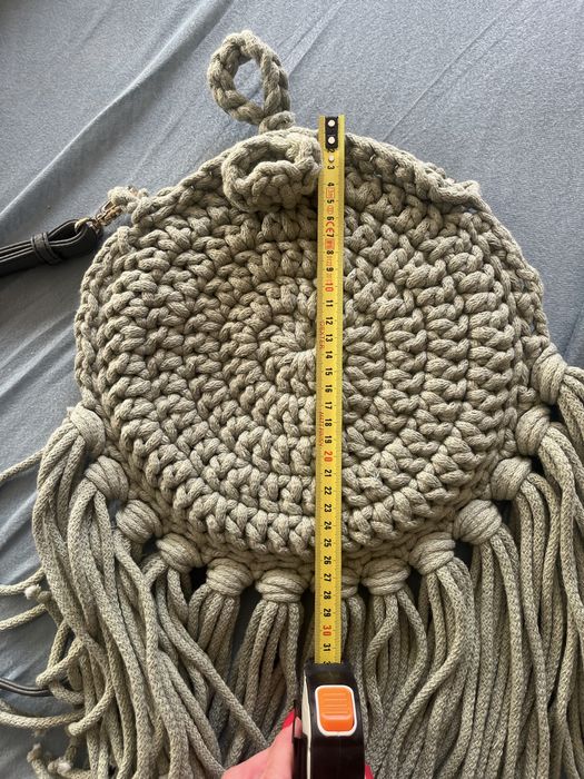 Boho bags ręcznie robione khaki torebka torba damska sznurek pleciona