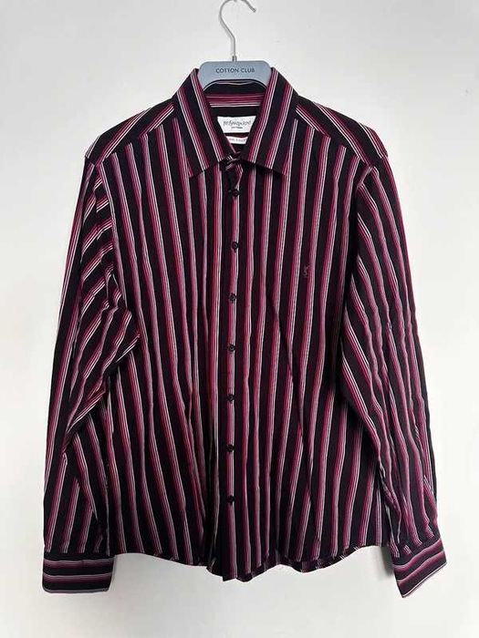 Yves Saint Laurent YSL Koszula Vintage 90s Premium 100% Bawełna Paski Logo Rzadki Model
