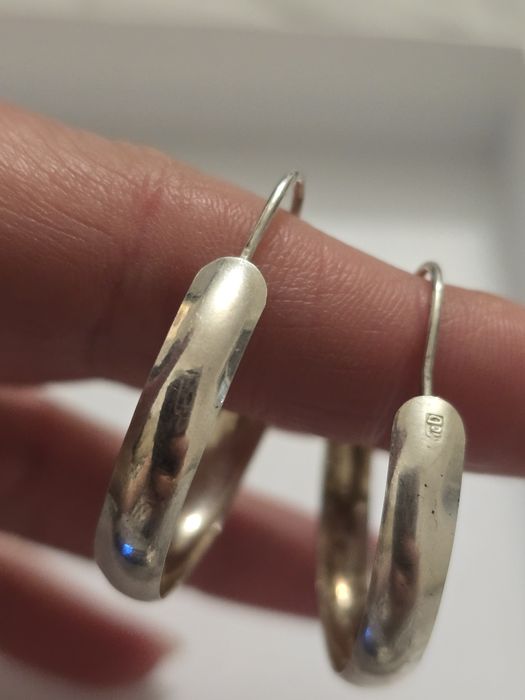 Srebrne kolczyki koła, srebro 925