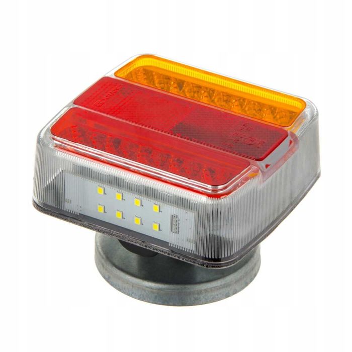 Zestaw lamp bezprzewodowych LED, kwadratowych na magnes, wtyczka 7-pin