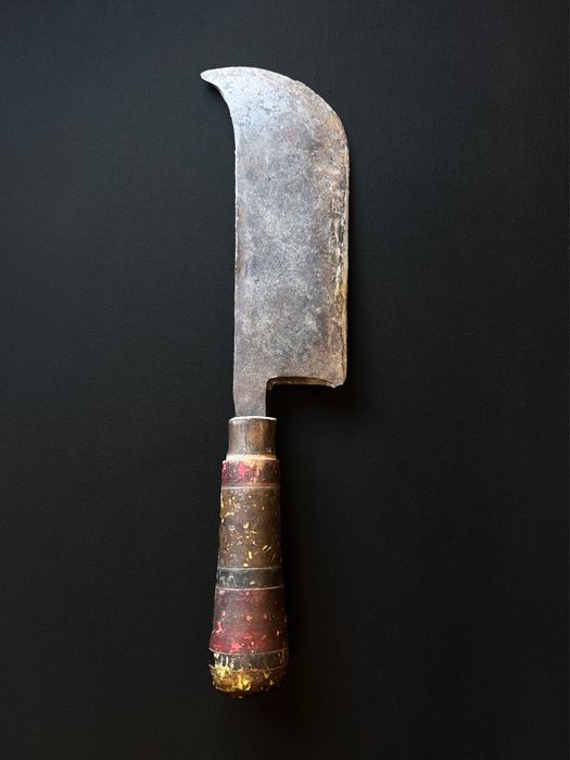 Ręcznie wykonany zabytkowy toporek / nóż siekierka